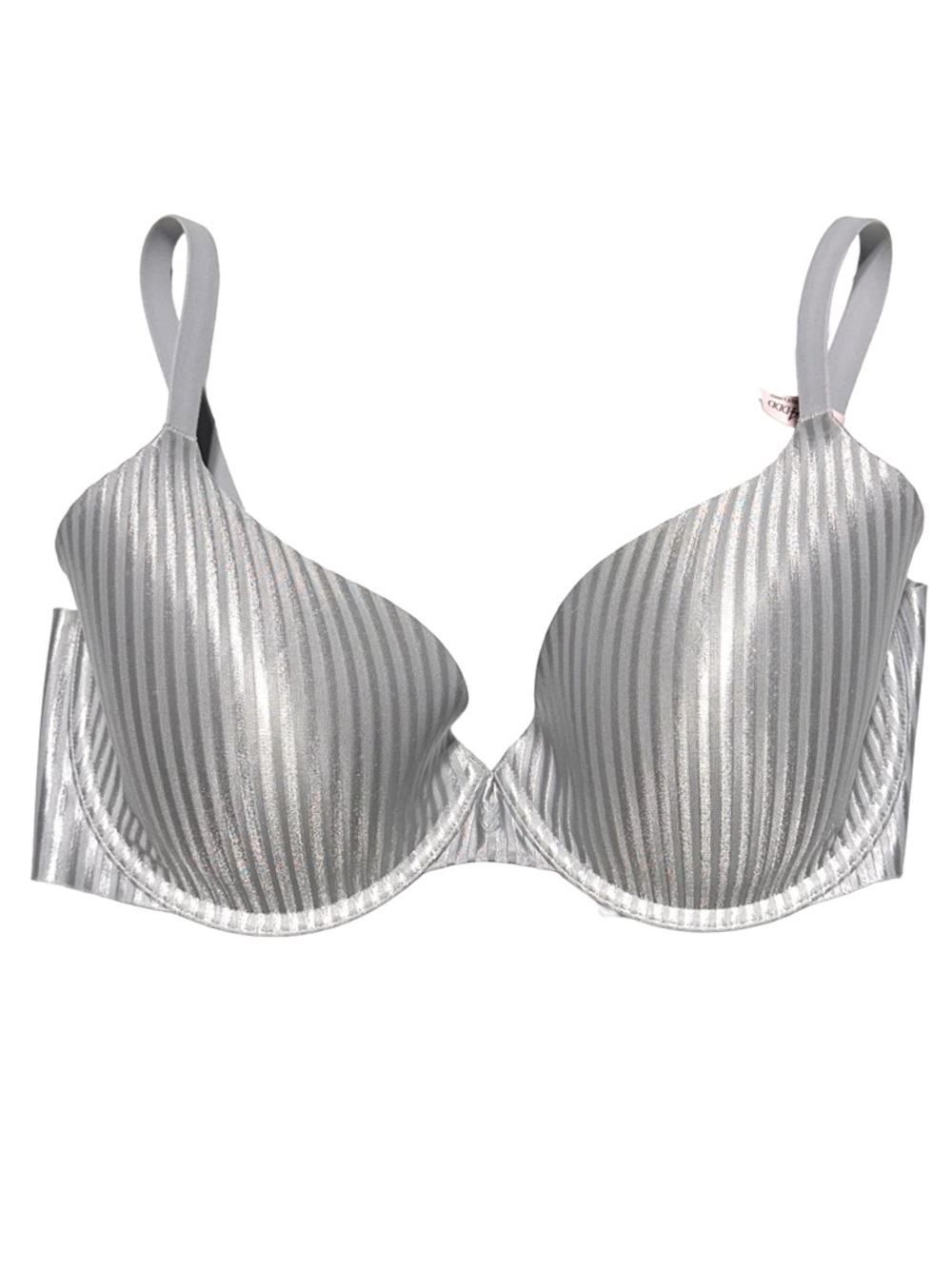 Victoria’s Secret Body by Victoria Perfect Coverage Metallic Silver Bra 34DDD